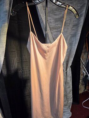 Unknown Slip Midi Dress Size Medium Peach